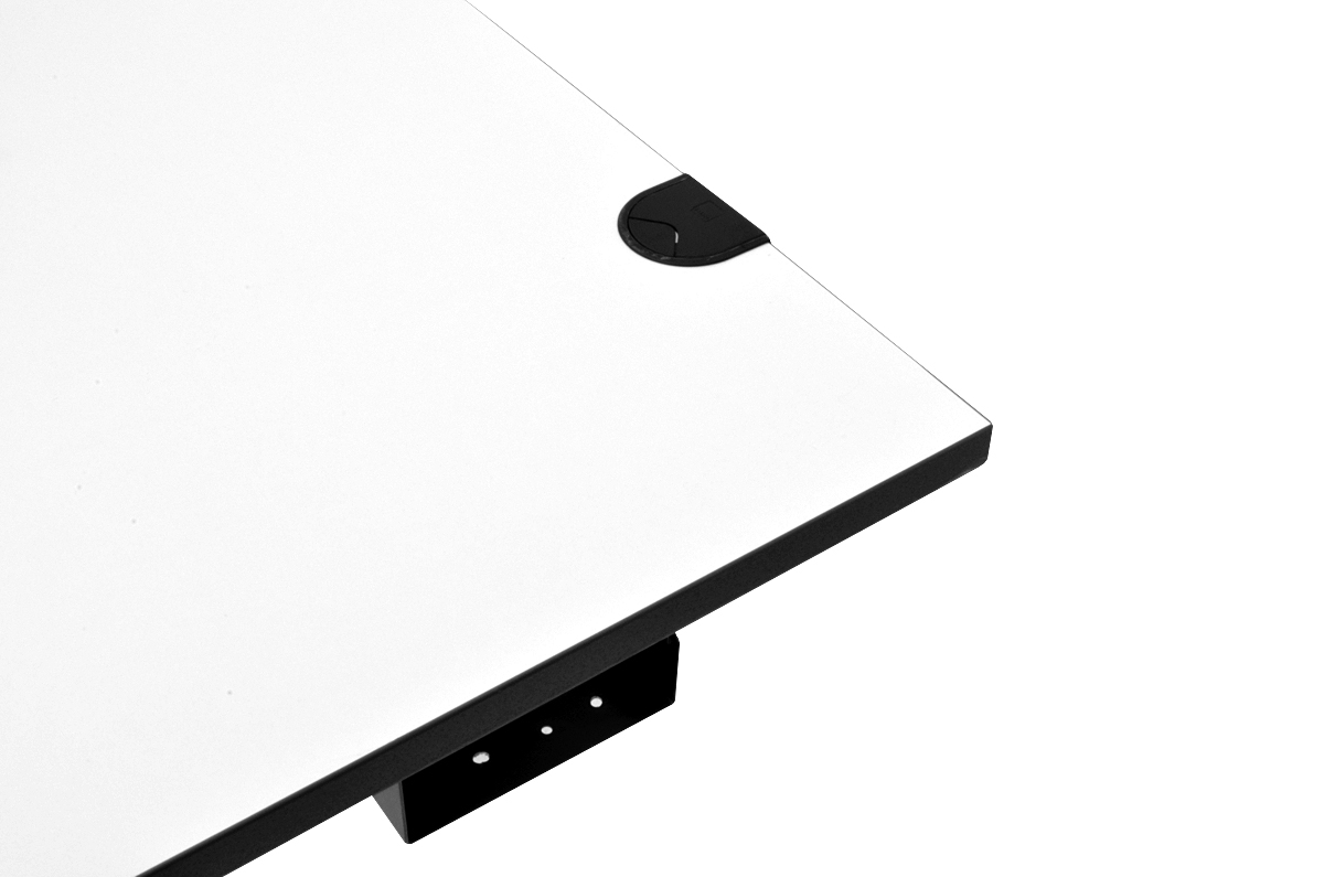 Schreibtisch - 200 cm - Cockpitform - weißgrau - Schärf