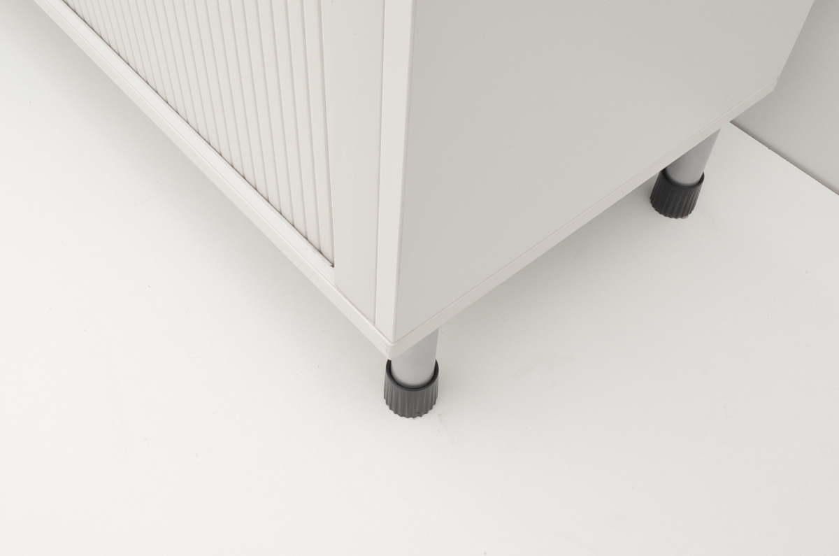 Querrollladenschrank - 4 OH, 160 cm - weißgrau - Haworth