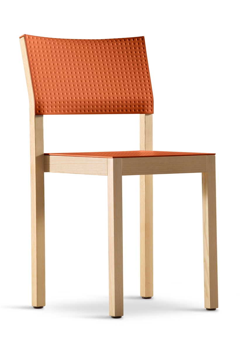 Besucherstuhl Doty - ziegelrot - Plank