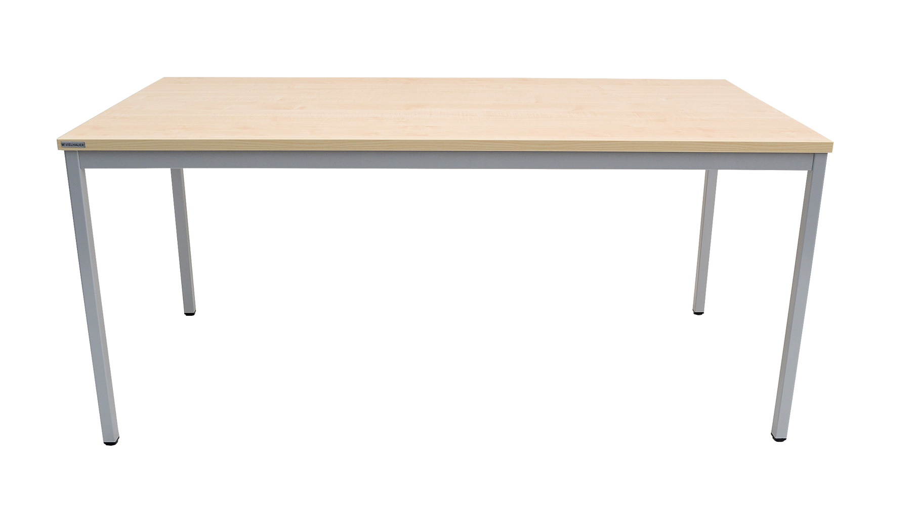 Vielhauer - Beistelltisch - 160 cm - Dekorplatte: Ahorn - Gestell: 4-Kant alufarbig