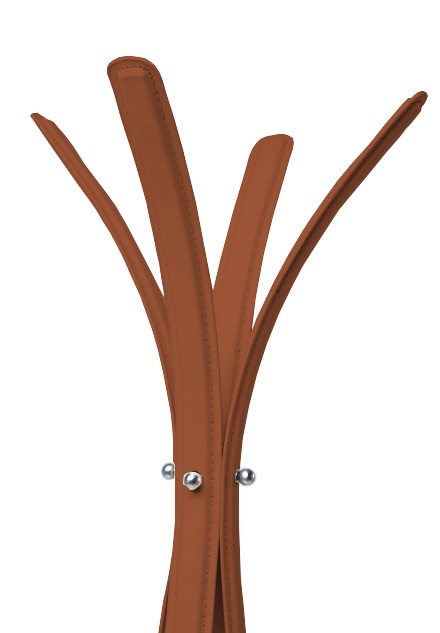 Kare Design - Garderobenständer - Libra Bonded Leather Brown - Leder - 180 cm