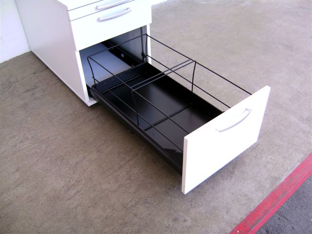 Rollcontainer - 1 Schublade, 1 HR-Schublade - weißgrau - dyes