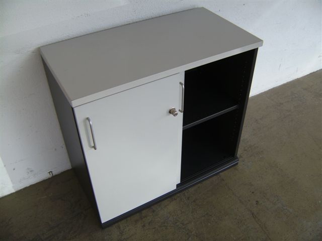 Schiebetürenschrank - 2 OH - office-grau - Acta - König + Neurath