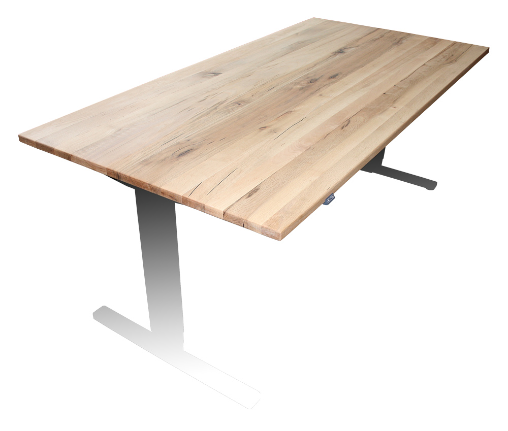 Tischplatte Wildeiche - 1600 x 800 x 27 mm - passend zu den Untergestellen weiß, silber, schwarz