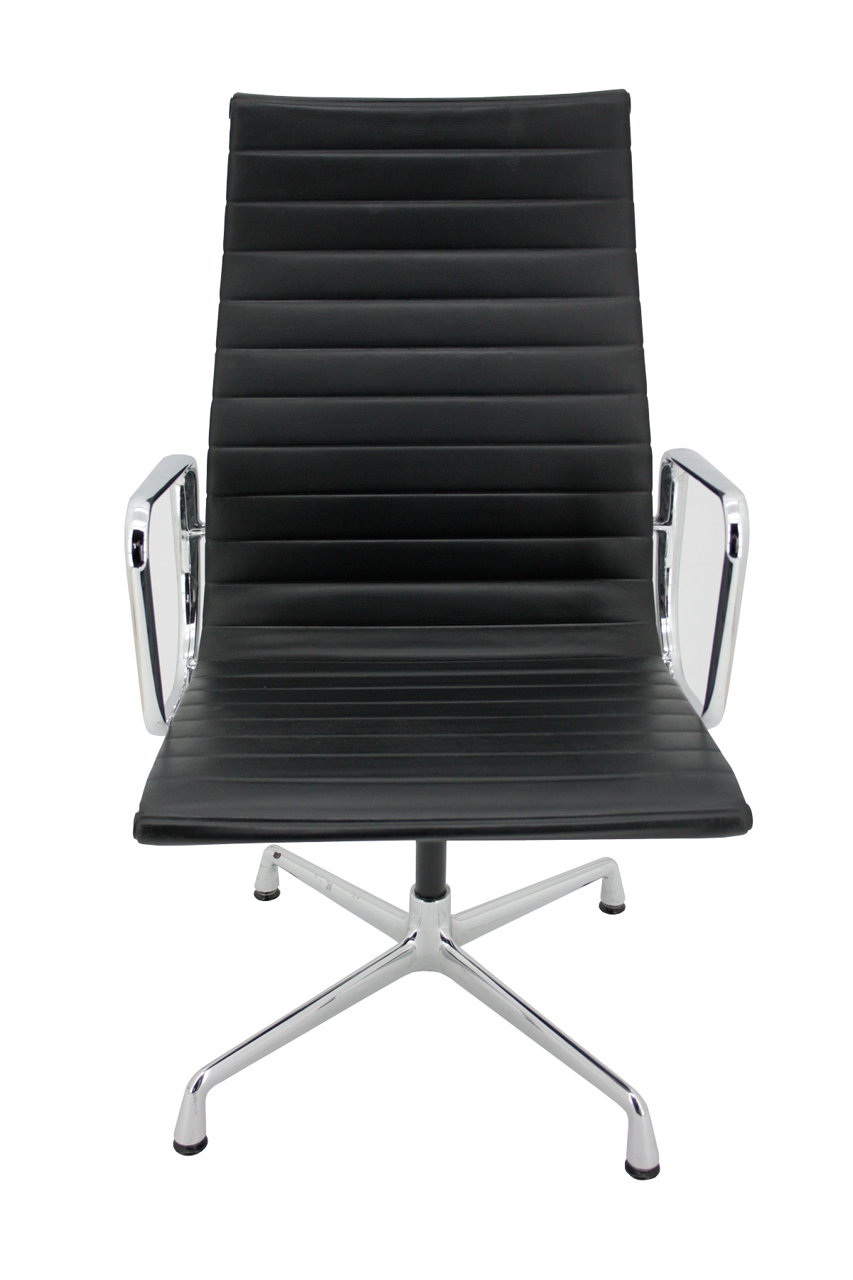Alu-Chair EA 119 - Ray & Charles Eames - drehbar - Leder schwarz