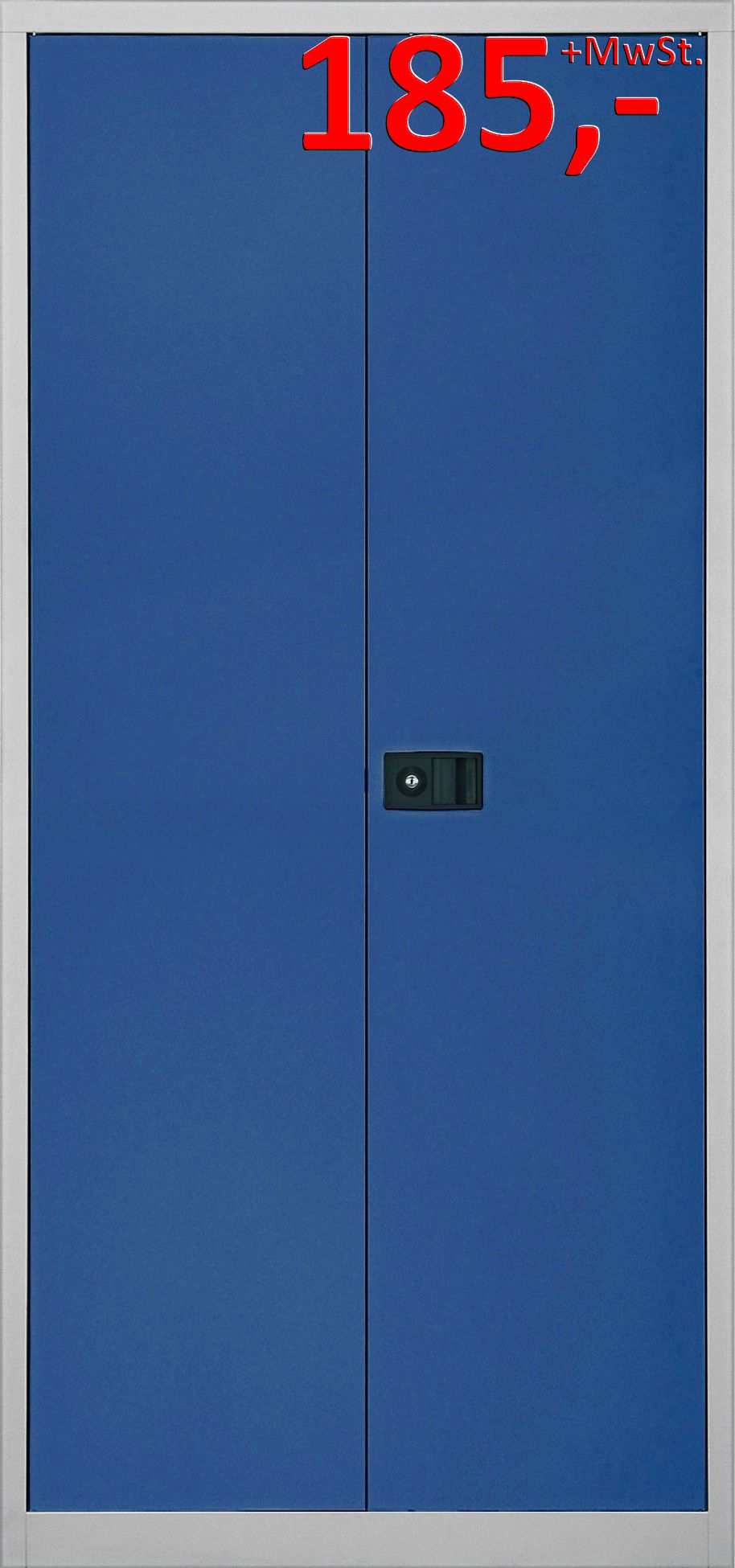 Bisley Flügeltürenschrank Universal E782A04505, 5 Ordnerhöhen, lichtgrau/oxfordblau