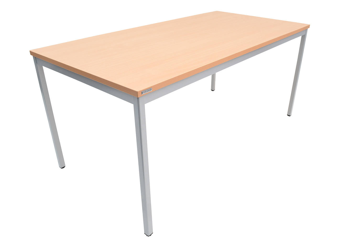 Vielhauer - Beistelltisch - 160 cm - Platte: Buche - Gestell: 4-Kant alufarbig
