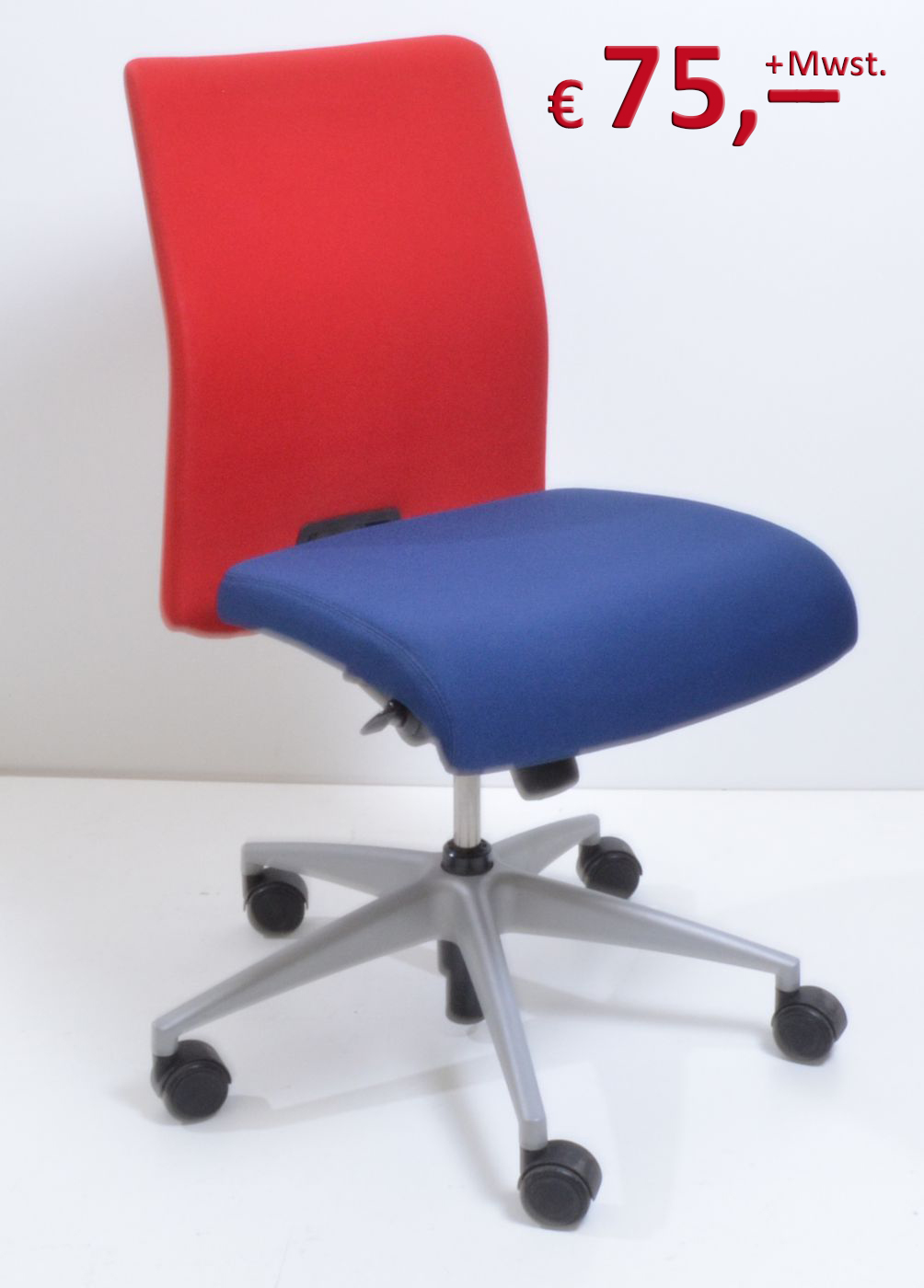 Drehstuhl XP - blau/rot - Girsberger