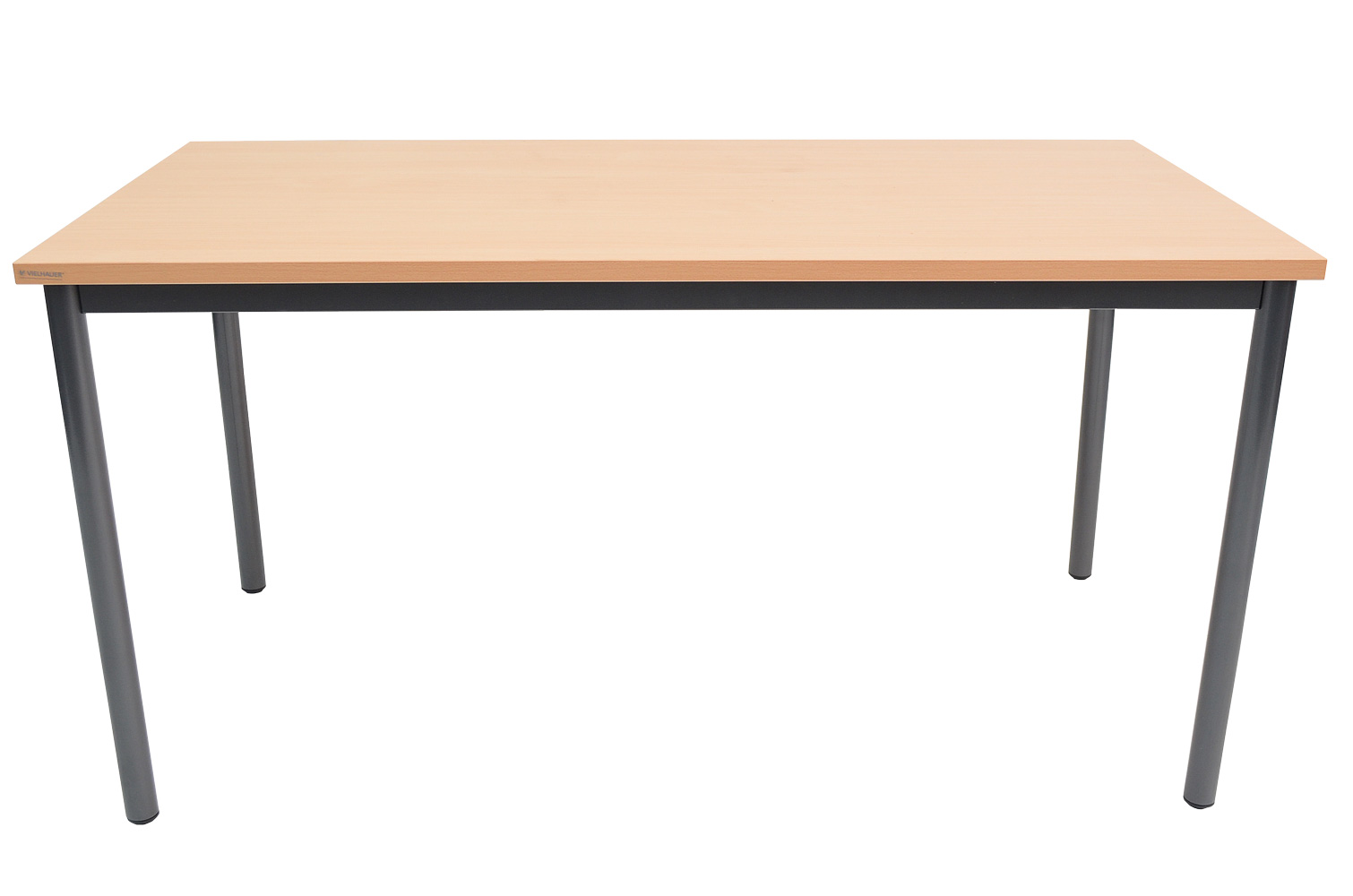 Vielhauer - Beistelltisch - 140 cm - Platte: Buche - Gestell: anthrazitmetallic - Rundrohr