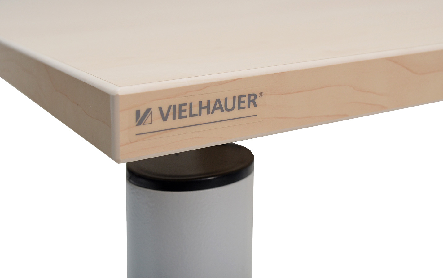 Vielhauer - Beistelltisch - Schulungstisch - Platte: Ahorn Dekor - Gestell: alufarben