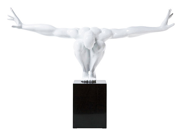 Kare Design - Skulptur - Deko Objekt Athlet weiß - sofort abholbereit