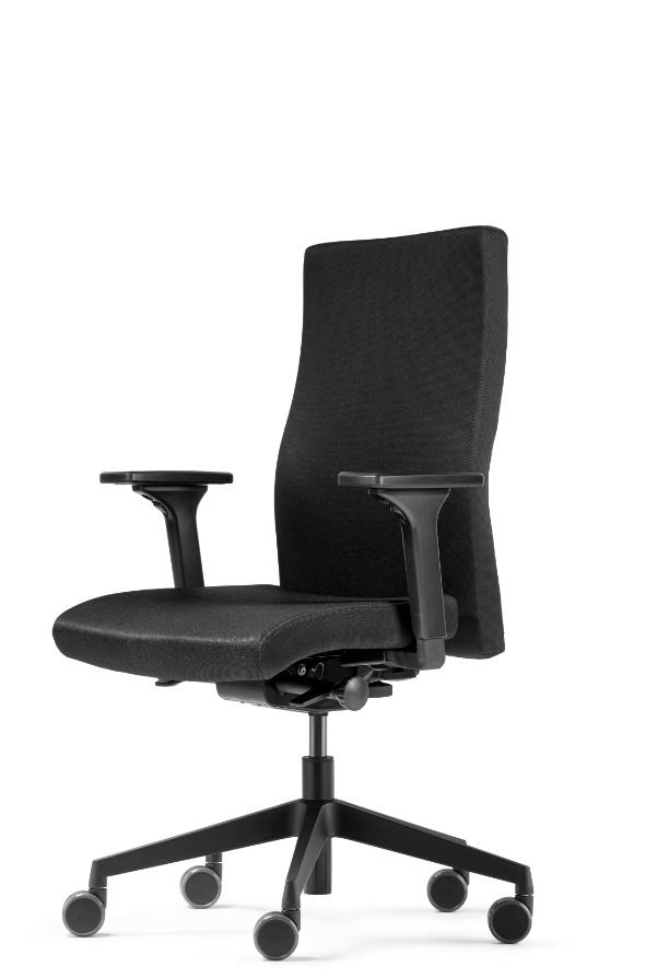 Testsieger 09/2021 - Dauphin - Bürostuhl 9248 mit hoher Rückenlehne - integrierter Lumbalstütze