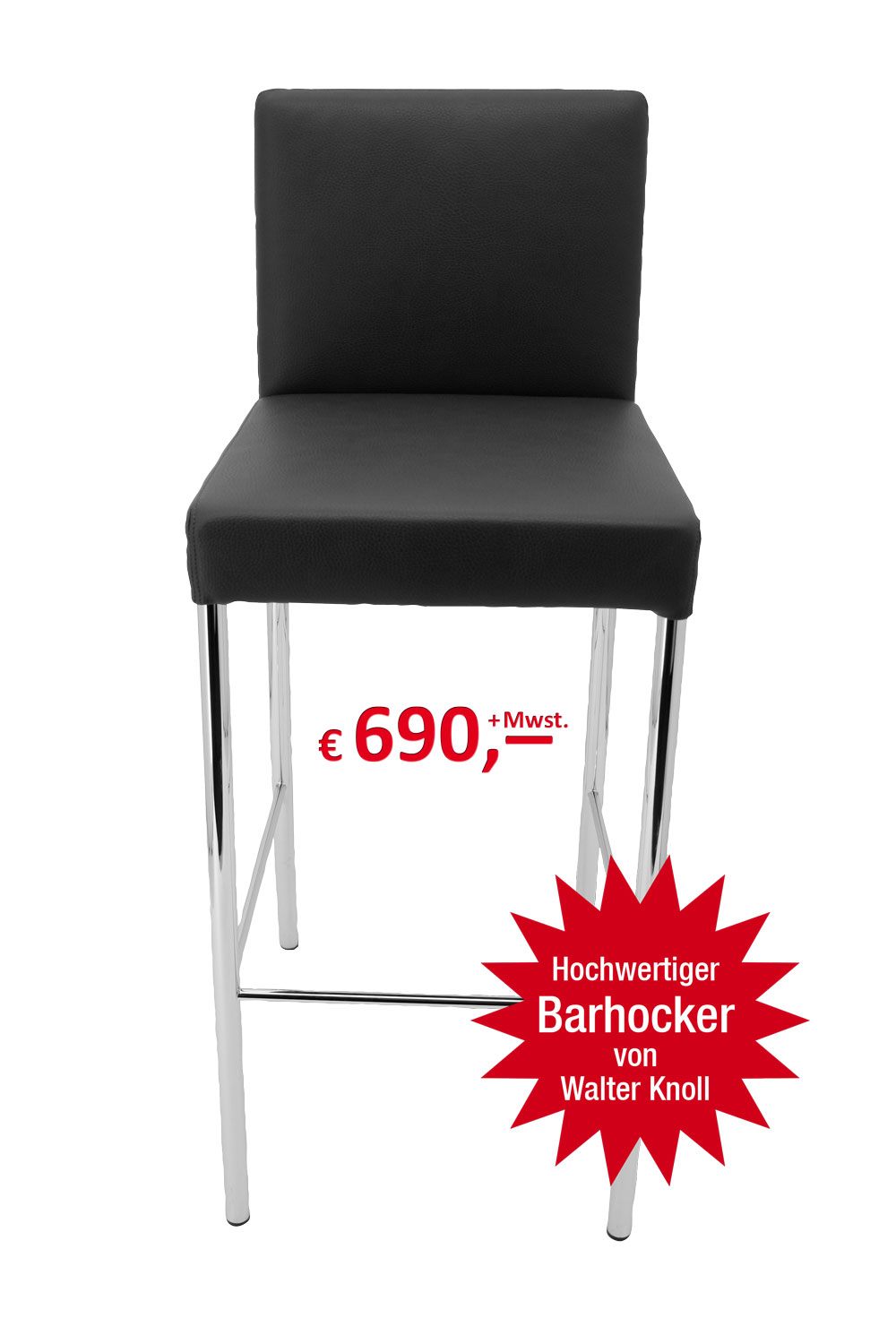 Walter Knoll - Barhocker hoch - Sonderanfertigung - sehr hochwertig - neu