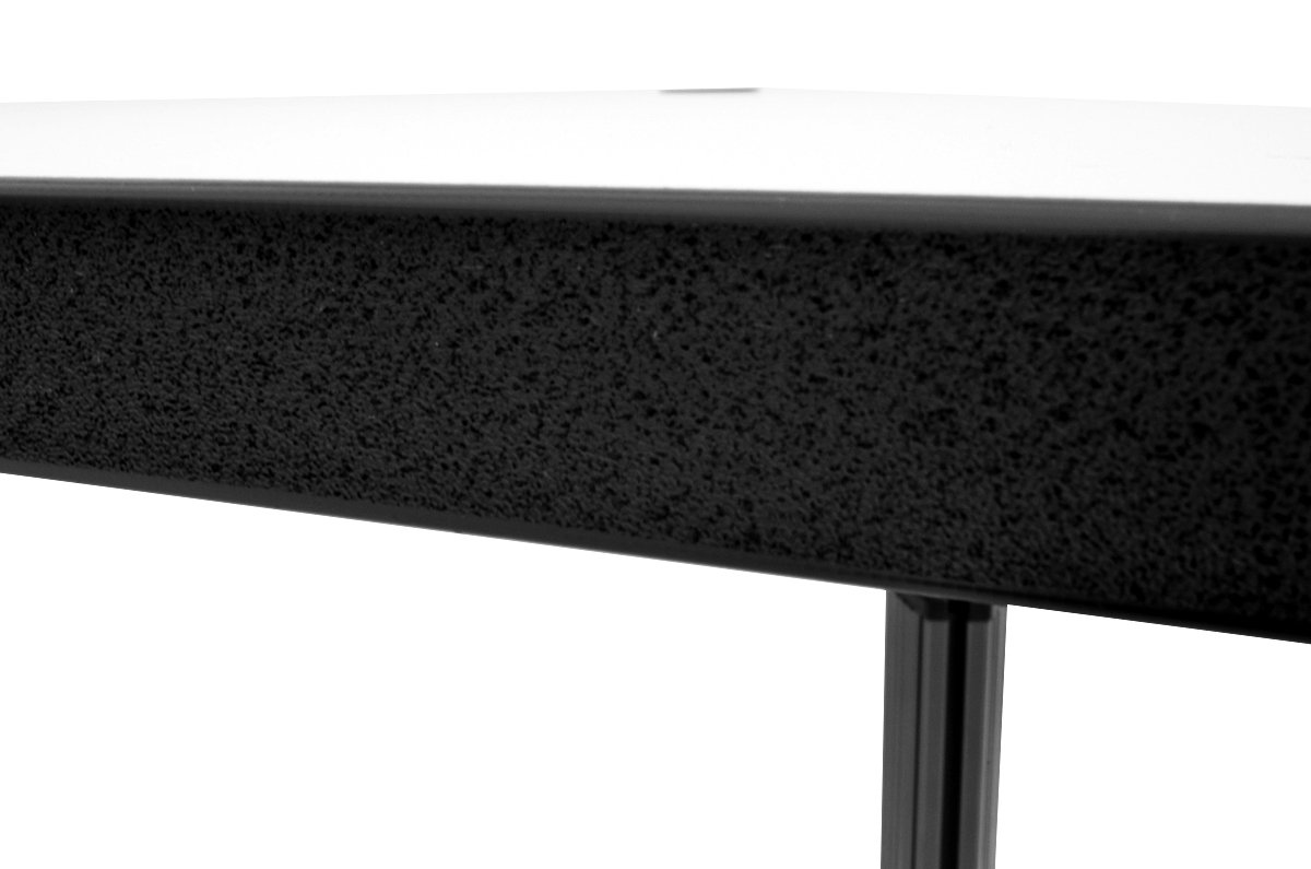 Schreibtisch - 200 cm - Cockpitform - weißgrau - Schärf