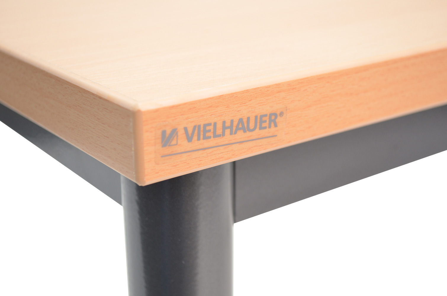 Vielhauer - Beistelltisch - 140 cm - Platte: Buche - Gestell: anthrazitmetallic - Rundrohr