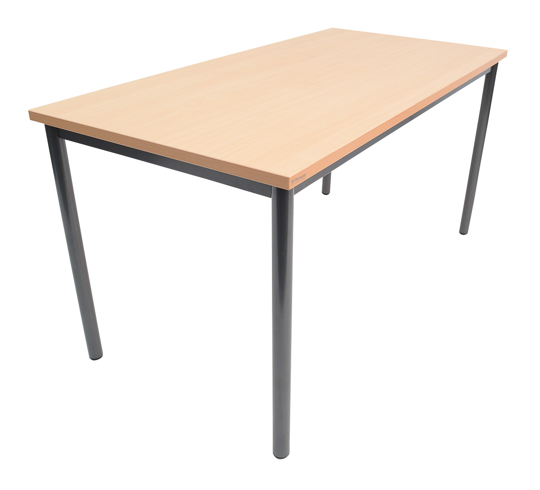 Vielhauer - Beistelltisch - 140 cm - Platte: Buche - Gestell: anthrazitmetallic - Rundrohr