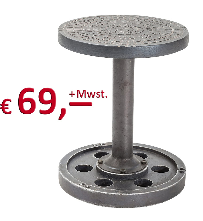 Kare Design - Hocker Profile - Durchmesser 34 cm - Metall