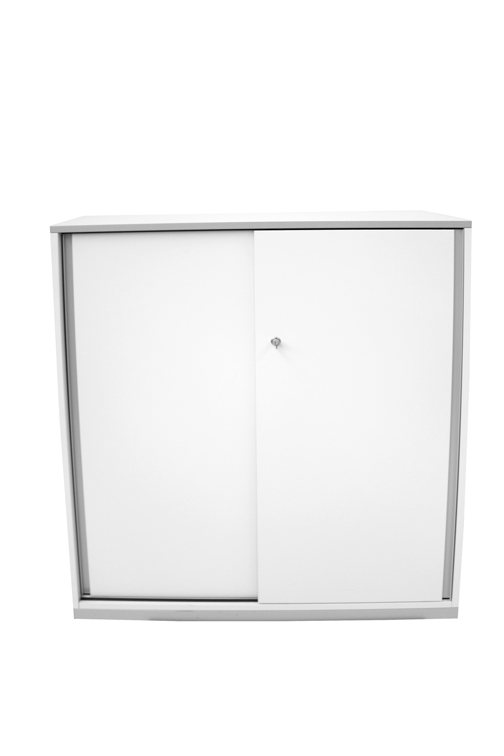 Schiebetürenschrank 3 OH, abschließbar, Metalleinlegeböden