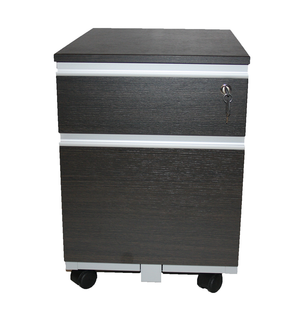 Rollcontainer - "Wenge"-Design - Zentralschloss - originalverpackt
