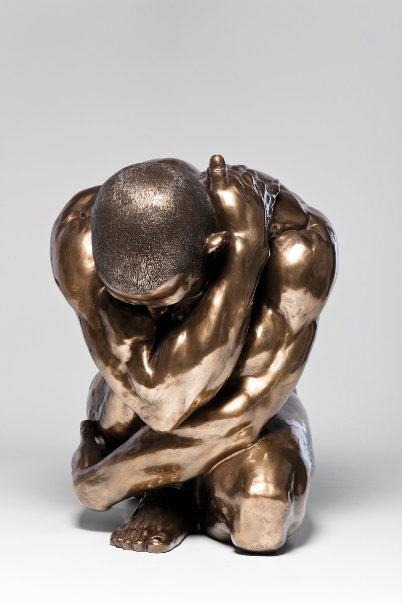 Deko Figur Nude Man Hug Bronze - Kare Design