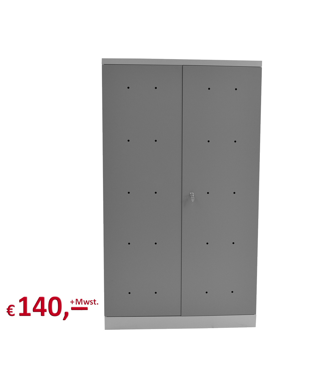Metallschrank 4-OH - anthrazit/alusilber - abschließbar - fertig montiert