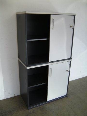 Schiebetürenschrank - 2 OH - office-grau - Acta - König + Neurath