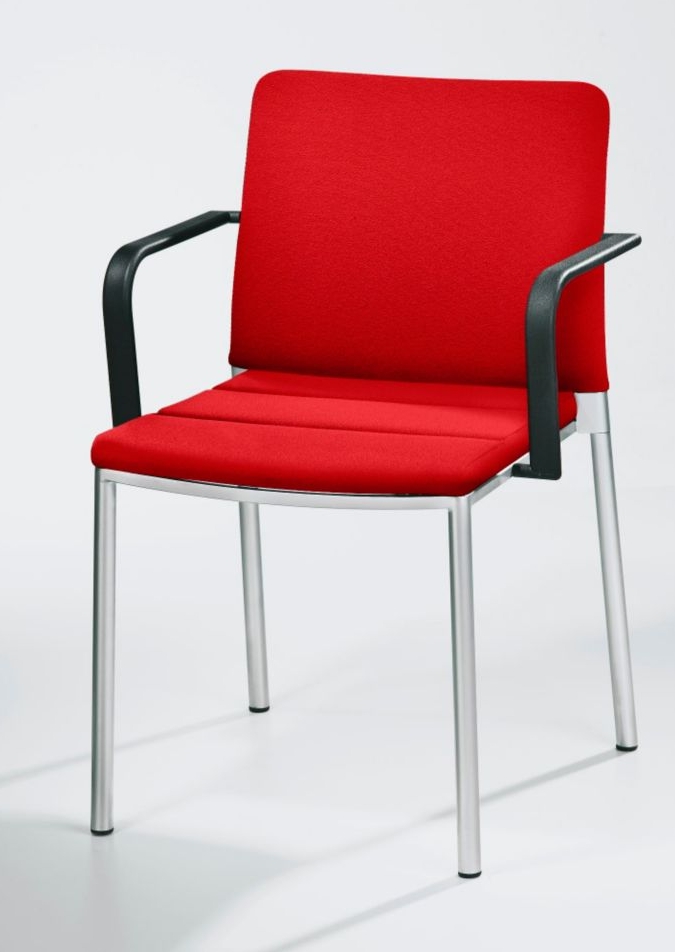 Besucherstuhl Eterno mit Armlehnen - rot - Siqnatop