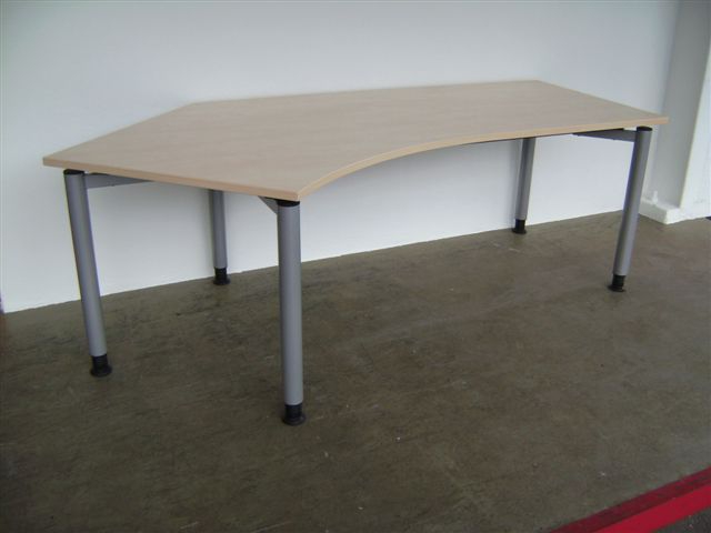 Freiform-Schreibtisch - 217 cm - links + rechts - Ahorn - Assmann