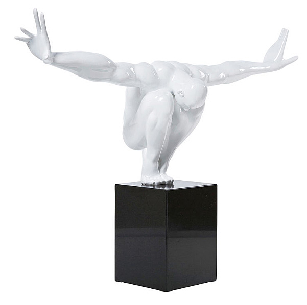Kare Design - Skulptur - Deko Objekt Athlet weiß - sofort abholbereit