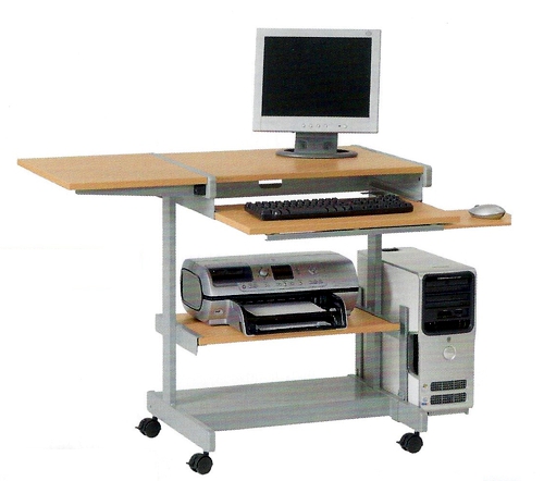 PC-Tisch Euro - Buche hell / anthrazitmetallic - Vielhauer