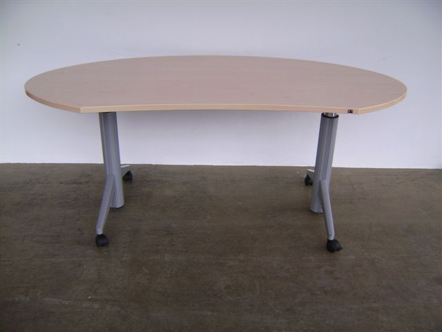 Freiform-Schreibtisch, rollbar - 180 cm - Ahorn - König + Neurath