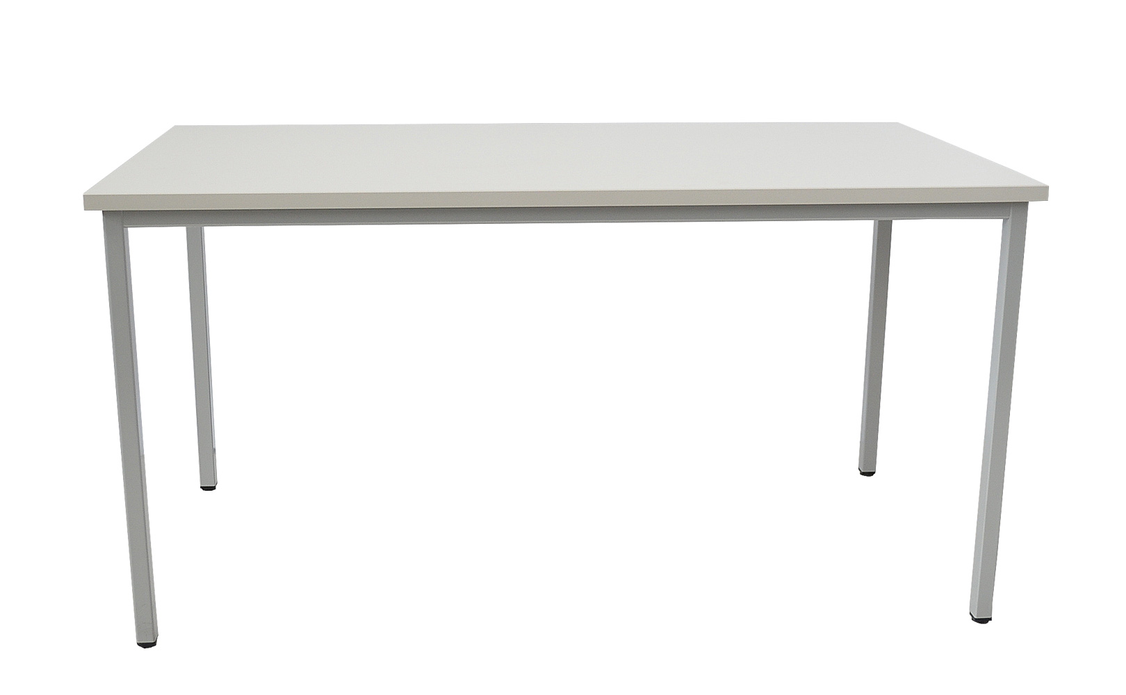 Vielhauer - Beistelltisch - Besprechungstisch - Platte: weiß - Gestell: Alusilber-metallic - 4-Kant