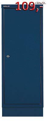 Bisley Türenschrank 114C, ein Boden, mit Sockel, blau - Neuware