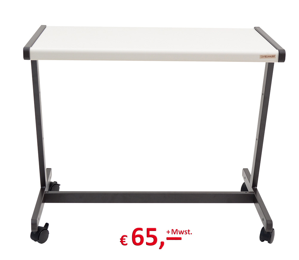 Vielhauer - Fahrtisch - Rollen feststellbar - Dekorplatte grau - Gestell schwarz - original verpackt