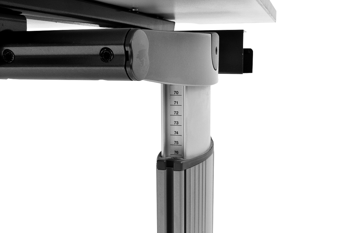 Schreibtisch - 200 cm - Cockpitform - weißgrau - Schärf