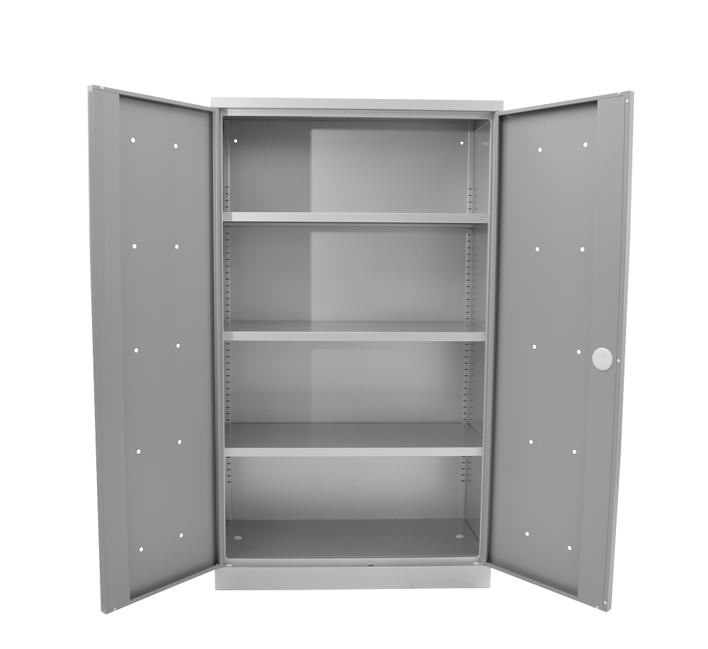 Metallschrank 4-OH - anthrazit/alusilber - abschließbar - fertig montiert