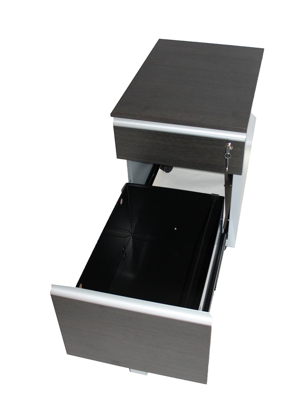 Rollcontainer - "Wenge"-Design - Zentralschloss - originalverpackt