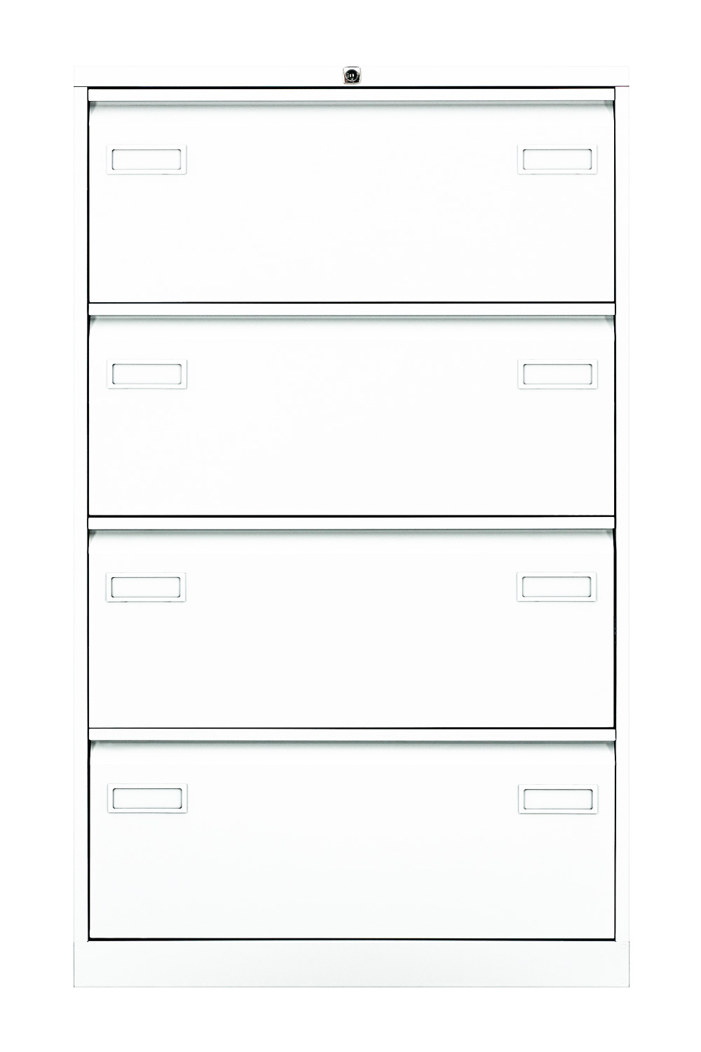 Hängeregistraturschrank Light mit Griffleiste, doppelbahnig, 4 HR-Schubladen, DIN A4,