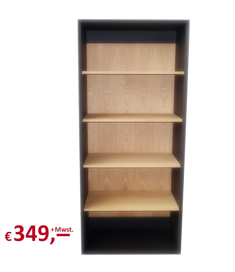 MB Aktenregal - Maxim Wildeiche Echtholz Furnier - 5 Ordnerhöhen