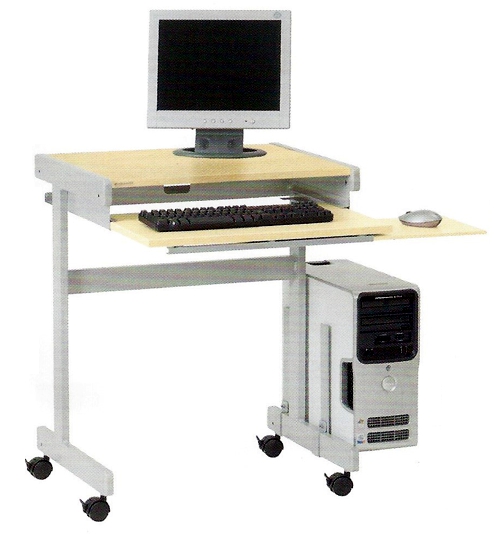 PC-Tisch Euro F - Ahorn / silbermetallic - Vielhauer