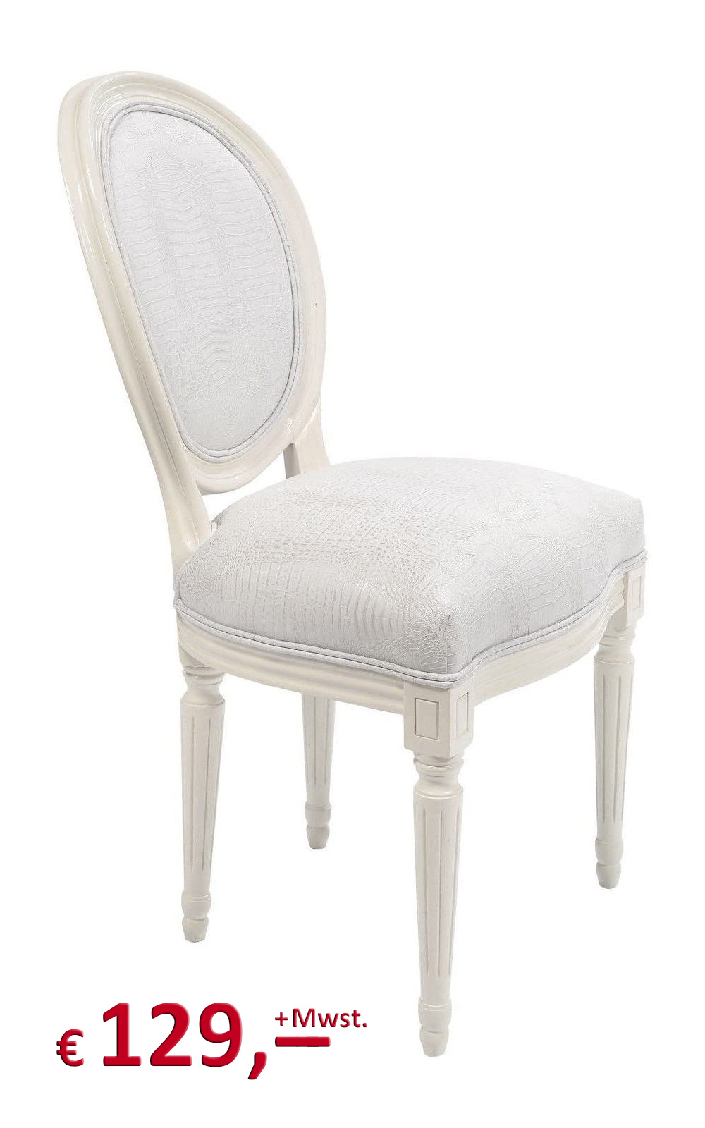Kare Design - Stuhl - White Crocodile - Louis