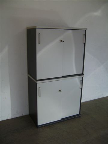 Schiebetürenschrank - 2 OH - office-grau - Acta - König + Neurath
