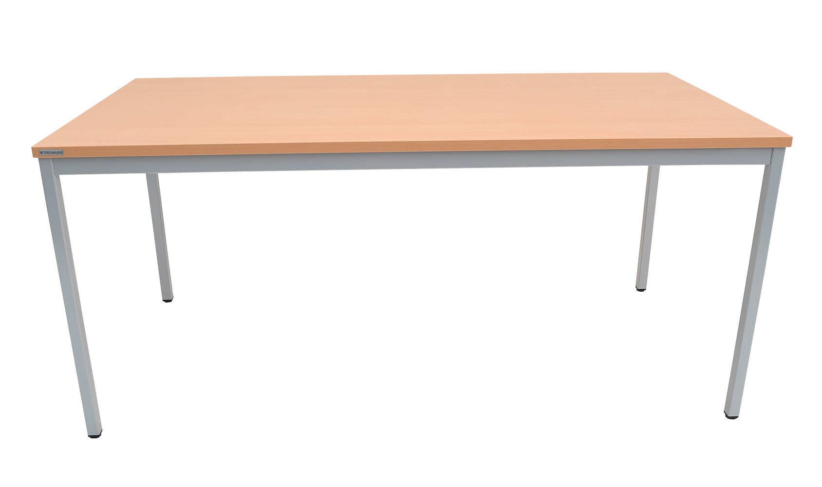 Vielhauer - Beistelltisch - 160 cm - Platte: Buche - Gestell: 4-Kant alufarbig