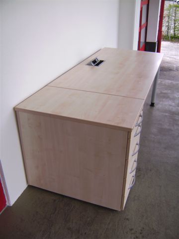 Schreibtisch - 160 cm - mit Standcontainer - Ahorn - Palmberg