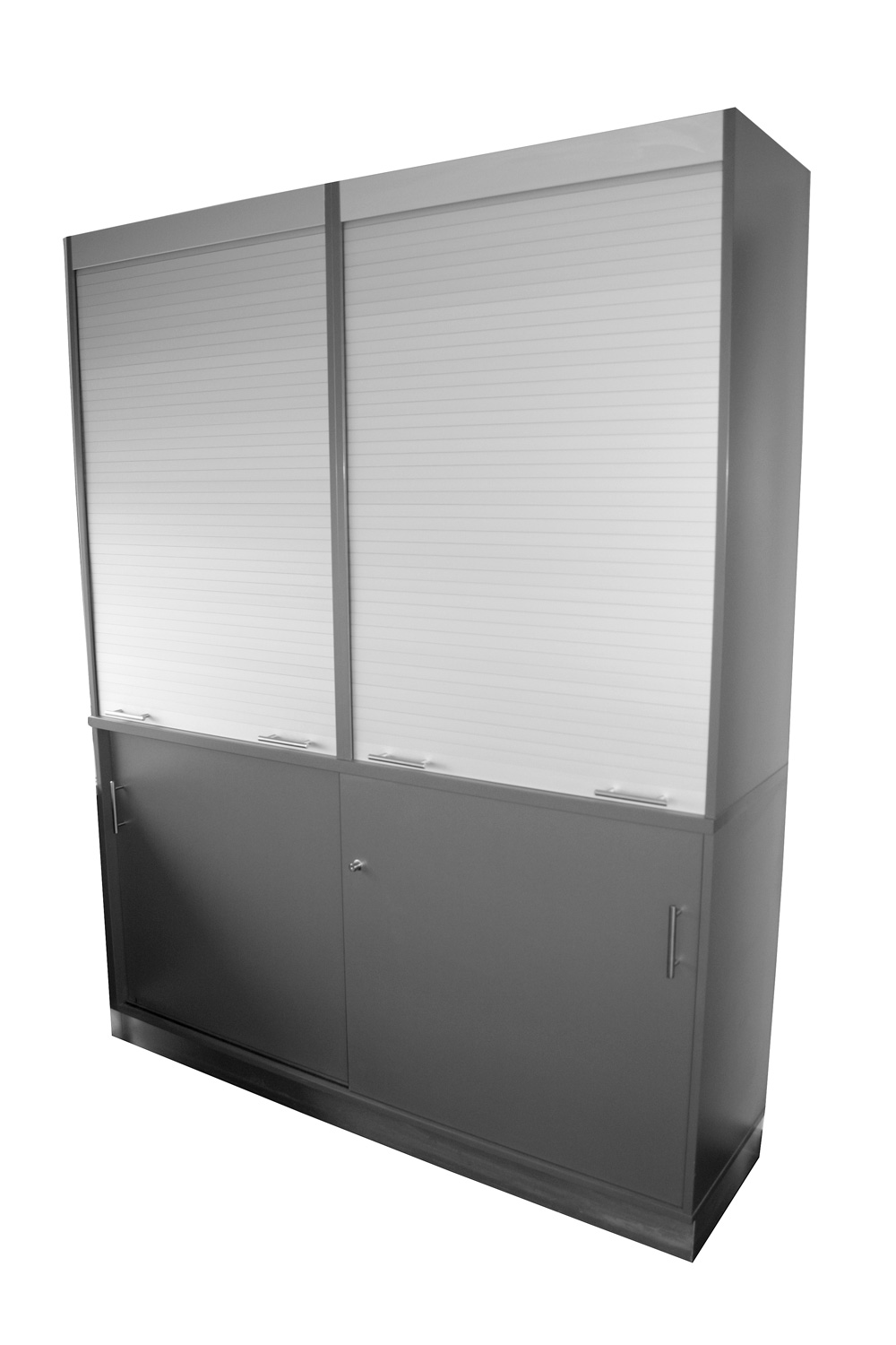 Schrank - 160 x 47 cm - Höhe 206 cm - abschließbar - 2 x Rollladen