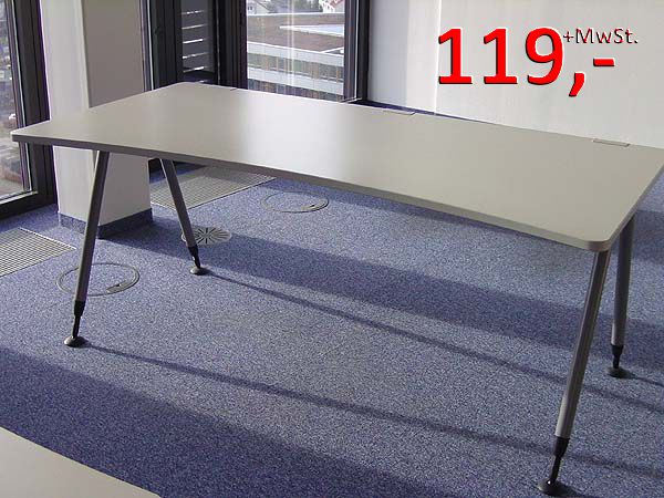Frisco II Schreibtisch, Wellenform - 180 cm - von Werndl (Steelcase)