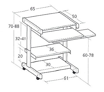 PC-Tisch Euro H - höhenverstellbar, Buche hell / anthrazitmetallic - Vielhauer